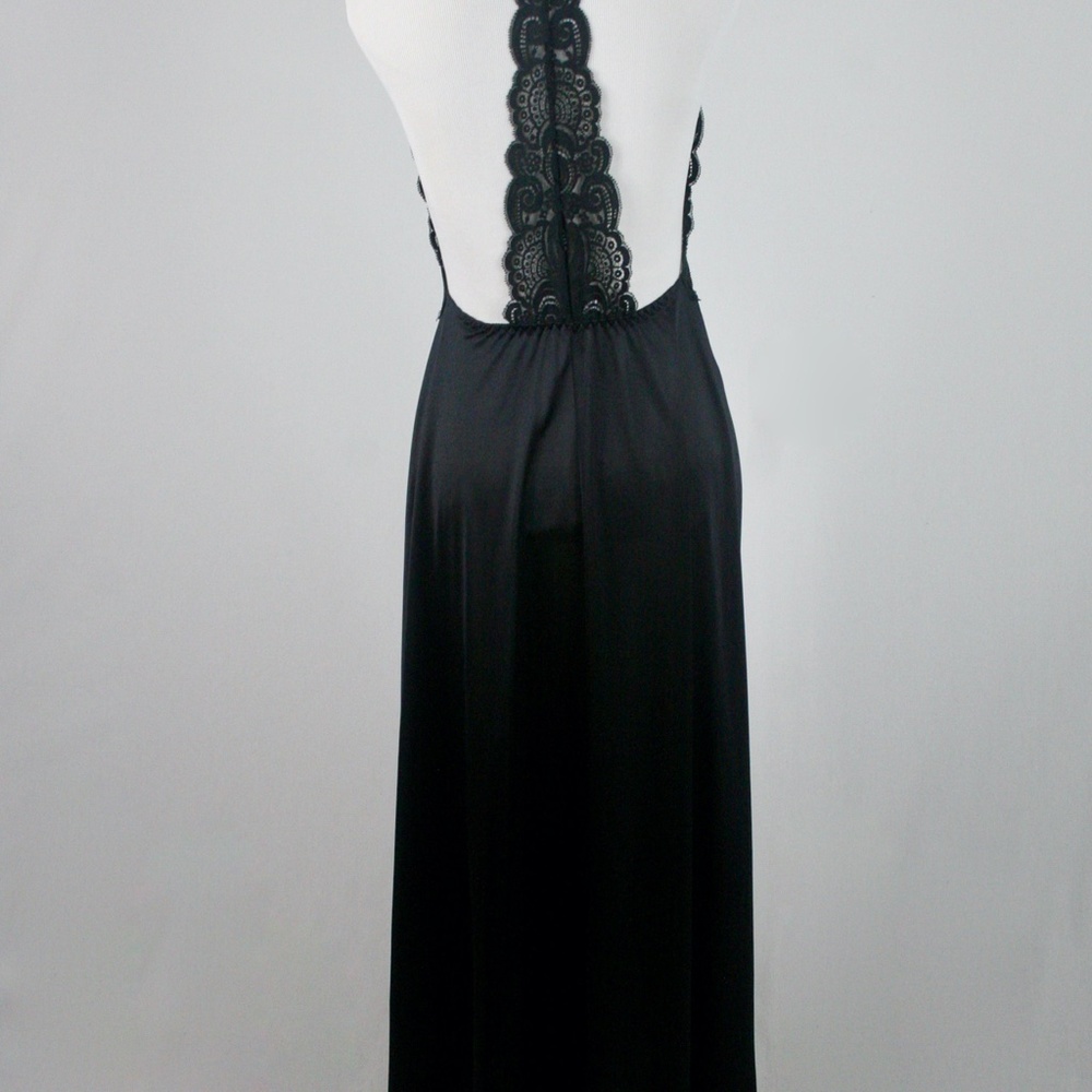 Glydons, Vintage Black Lace Racerback Nightgown - Picture 7 of 15